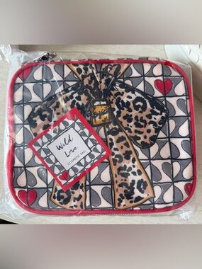 Brighton Wild Love Cosmetic Bag with Leopard Bow Print